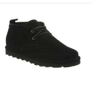 Bearpaw Boots Mens 11 Black Sheaarling Lined Spencer Neverwet New in Box
